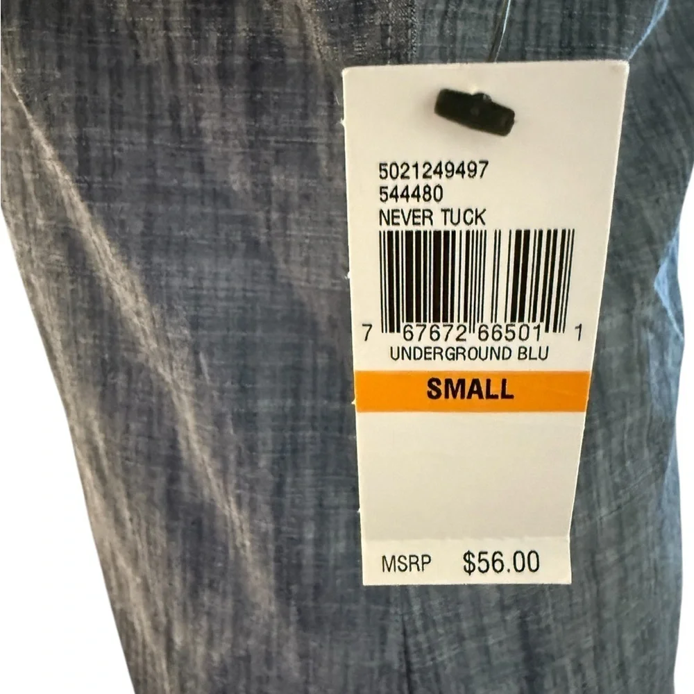 Van Heusen never‎ tuck button down shirt size small 14/14.5 mens NWT